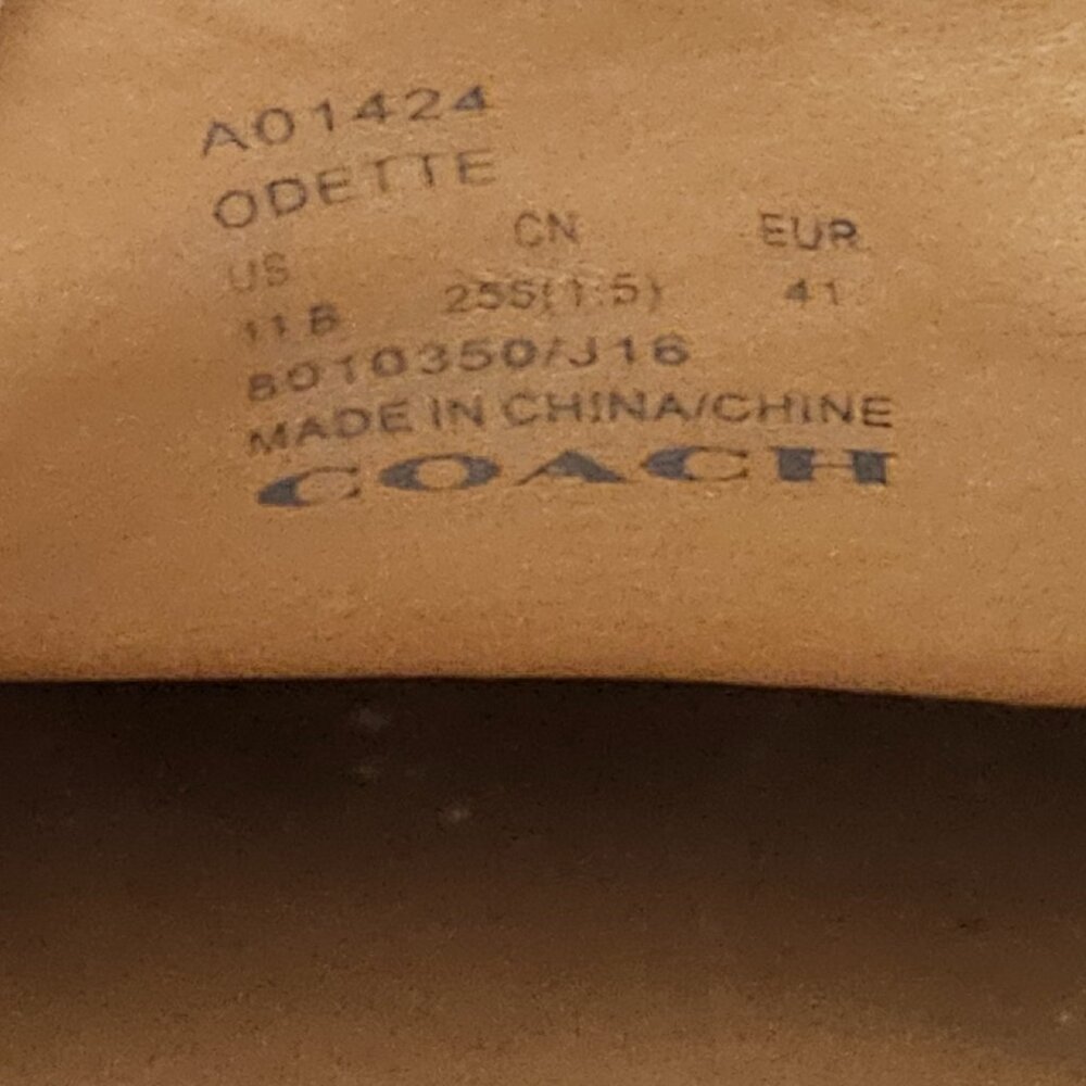 Coach Women's Odette Pink Patent Leather Casual Slip On Loafer Shoe COA Size 11 - Picture 11 of 15